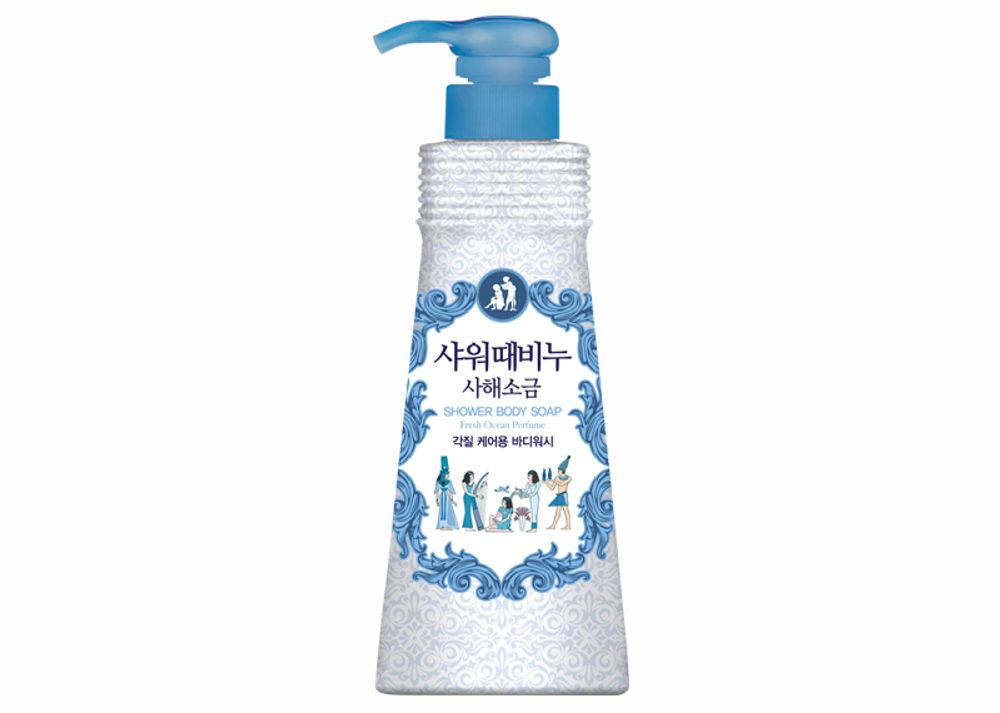 [MUKUNGHWA] Shower’n Scrub Dead Sea Salt with Fresh Ocean Perfume 500ml _ Liquid Soap, Body Soap, Hypoallergenic Scrub